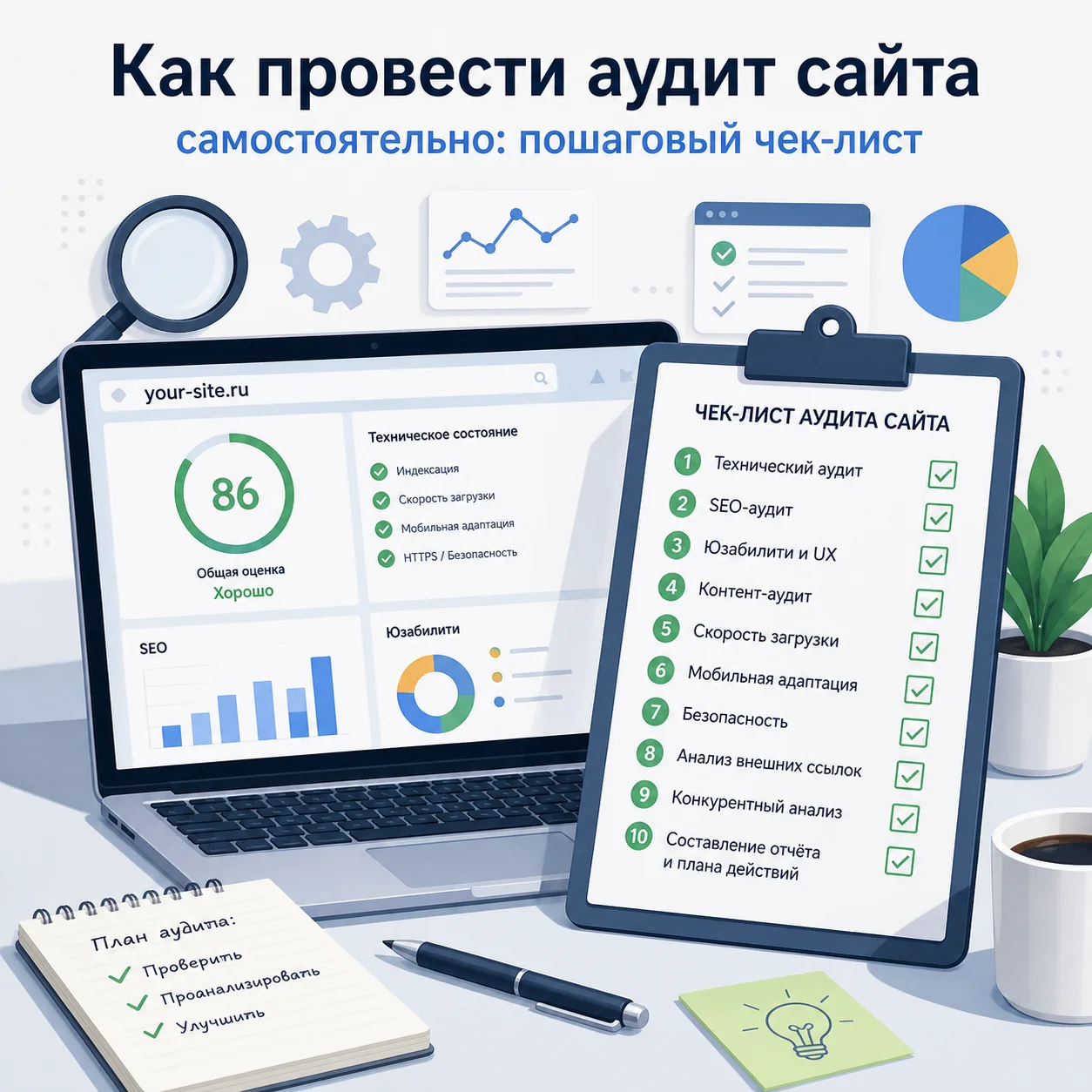Как провести аудит сайта самостоятельно: пошаговый чек-лист