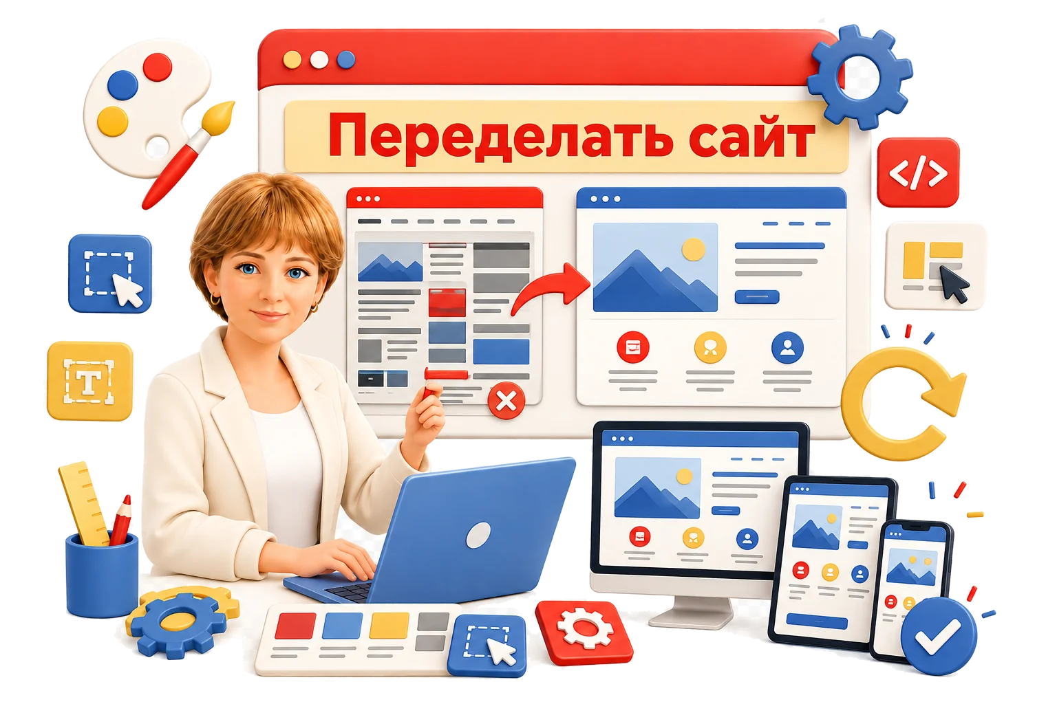 Переделать сайт